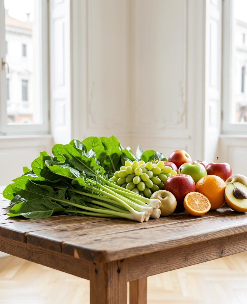 Fresh nutrition and wellness setting